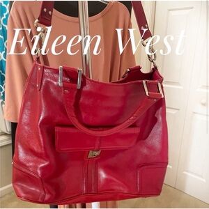 👛Eileen West  Red Leather Bag
